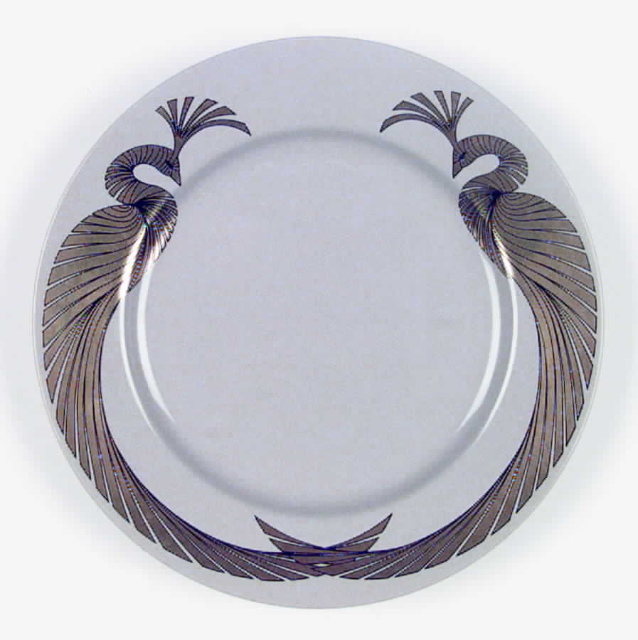Phoenix d'Or (Gold on Greige) Salad Plate by Fitz & Floyd-1