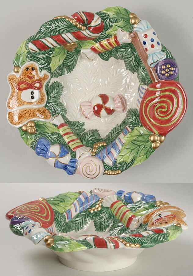 Sugar Plum Christmas 8" All Purpose Bowl by Fitz & Floyd-1