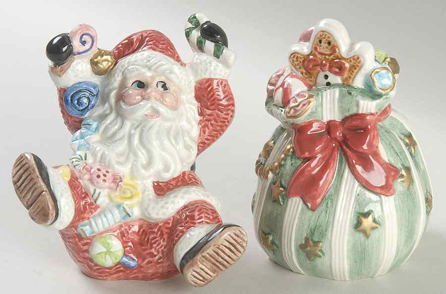 Sugar Plum Christmas #2 Salt & Pepper Set by Fitz & Floyd-1