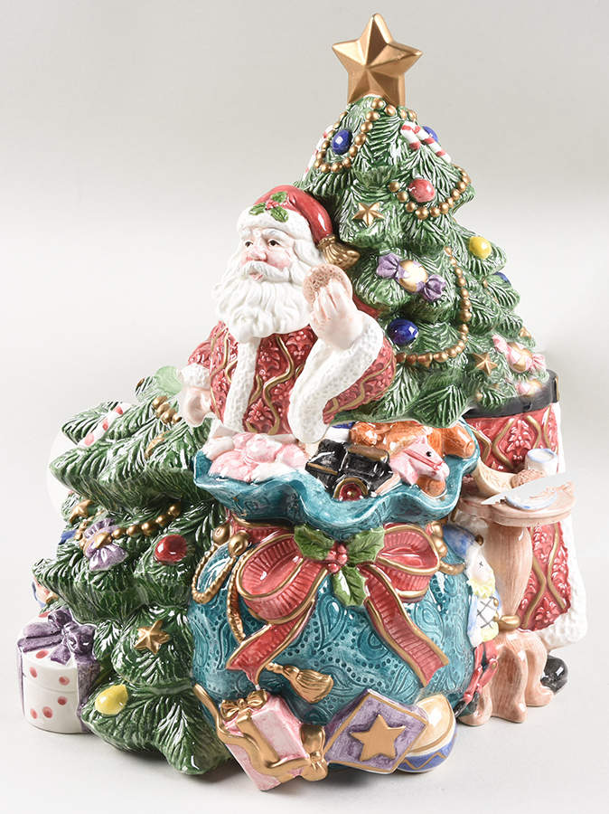 Kris Kringle Figural Cookie Jar & Lid by Fitz & Floyd-1