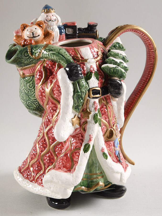 Kris Kringle Figural Teapot No Lid by Fitz & Floyd-1