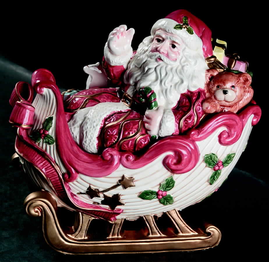 Kris Kringle Candy Jar & Lid by Fitz & Floyd-1