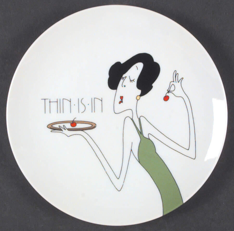 Thin Is In Salad Plate by Fitz & Floyd-1