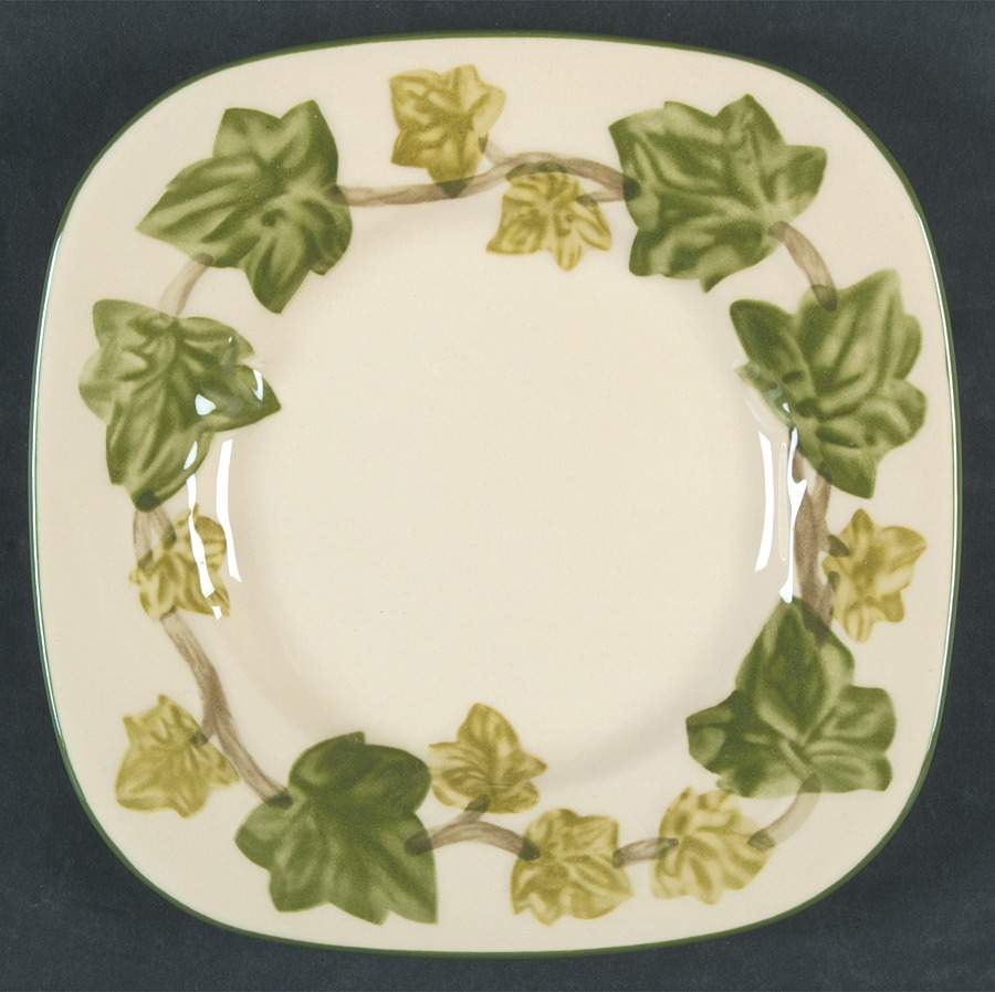 Ivy II (England) Square Salad Plate by Franciscan-1