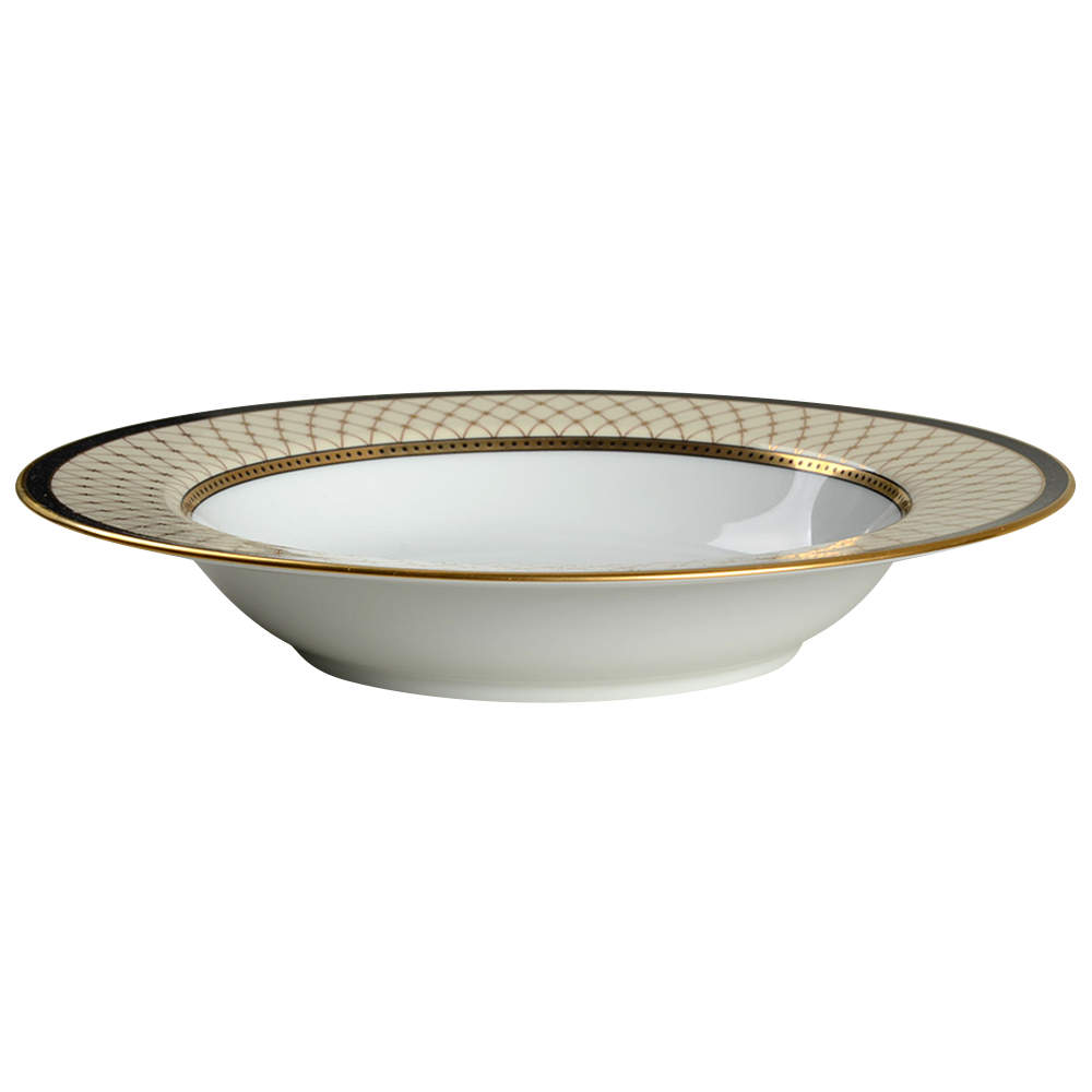 Chaumont II Creme Large Rim Soup Bowl by Fitz and Floyd-1