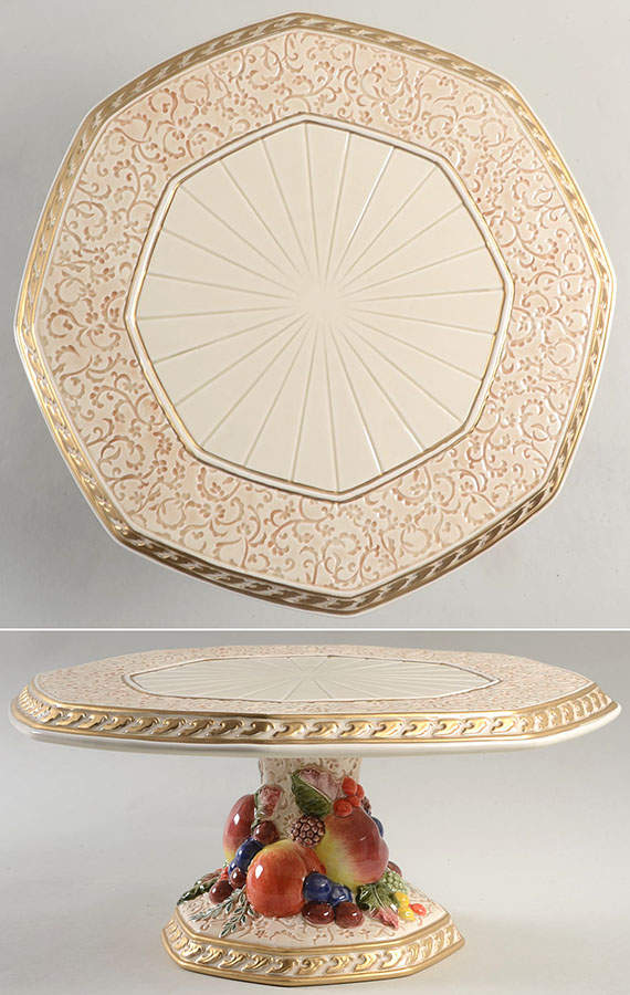Venezia (Giftware) 12" Diameter Pedestal Cake Stand by Fitz & Floyd-1