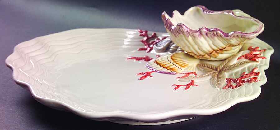 Coral Shells Multicolor Chip and Dip Set by Fitz & Floyd-1