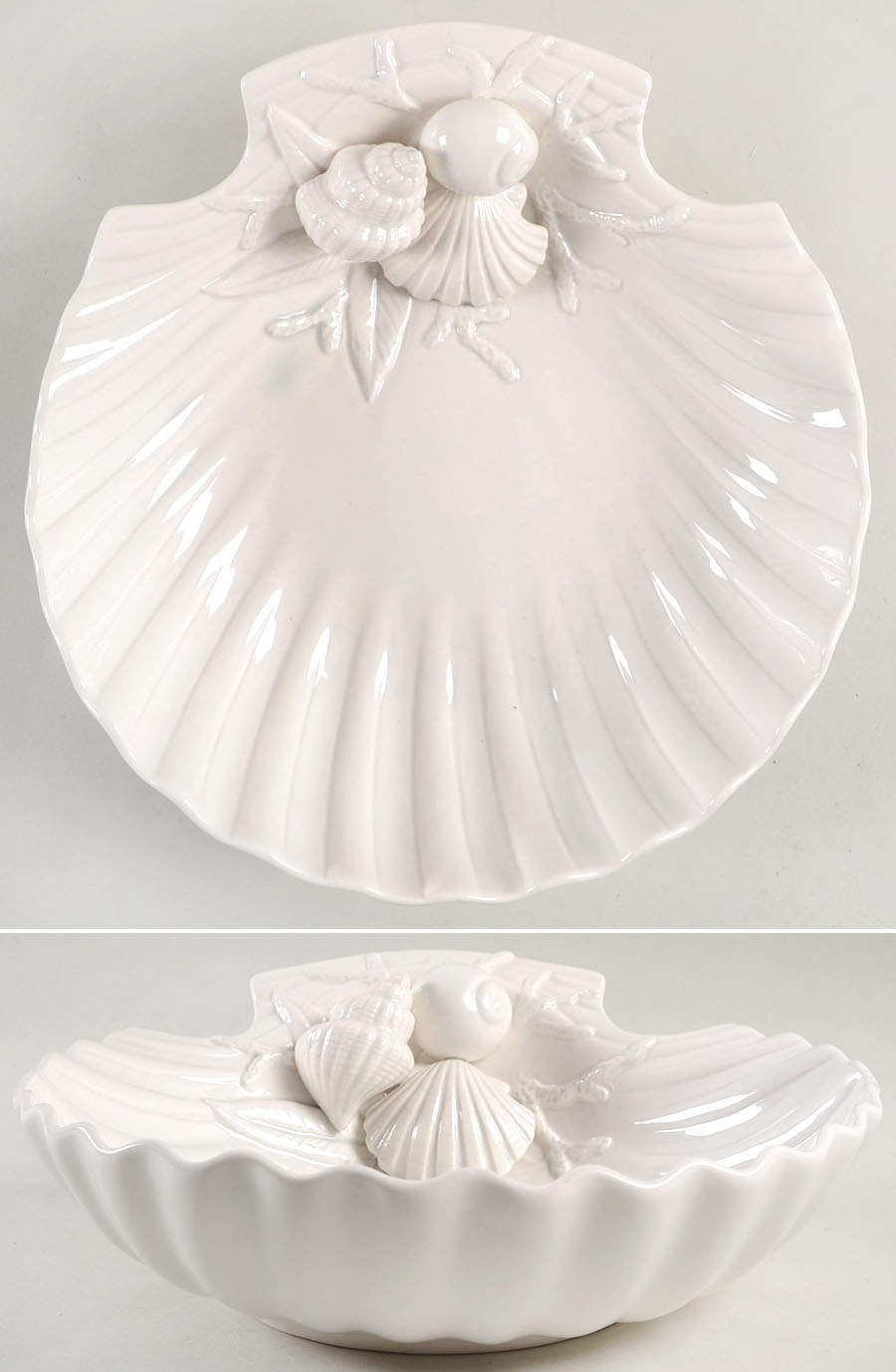 Coral Shells Shell Shaped Bowl by Fitz & Floyd-1