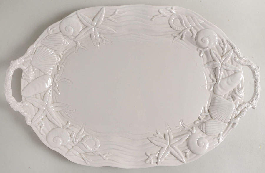 Coral Shells 20" Oval Serving Platter by Fitz & Floyd-1