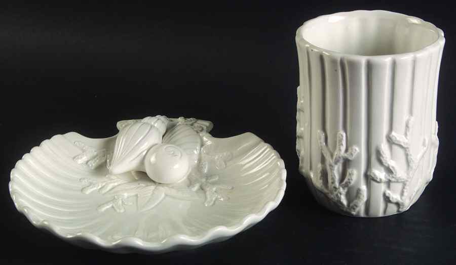 Coral Shells 2pc Bathroom Set (Tumbler & Soap Dish) by Fitz & Floyd-1