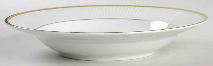 Classique d'Or White (Gold Verge and Trim Only) Large Rim Soup Bowl by Fitz & Floyd-1