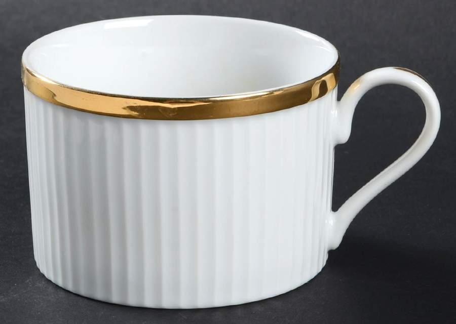 Classique d'Or White (Gold Verge and Trim Only) Flat Cup by Fitz & Floyd-1