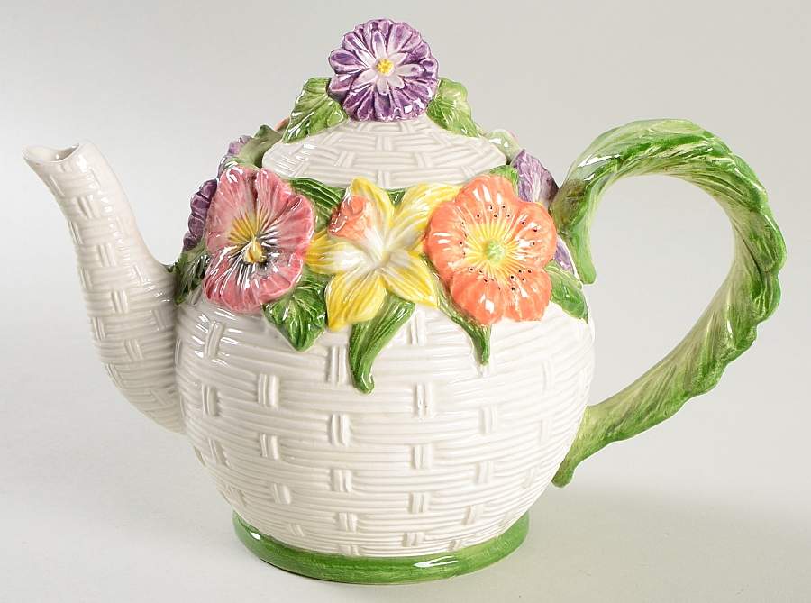 Country Garden Teapot & Lid by Fitz & Floyd-1