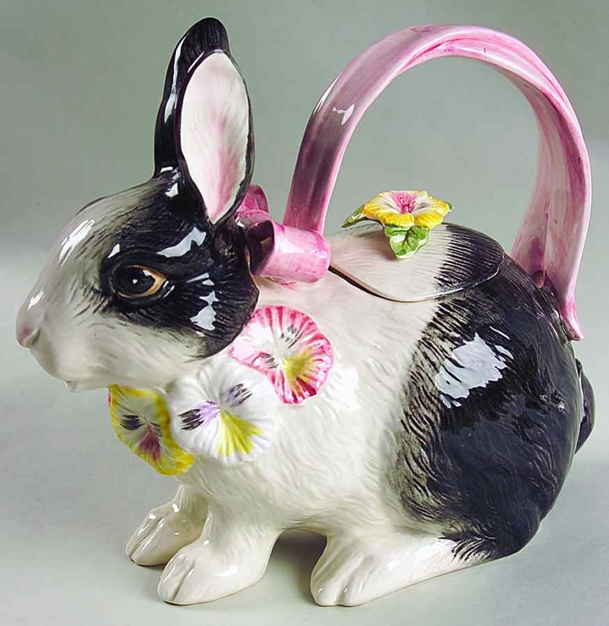 Country Garden Figural Teapot & Lid by Fitz & Floyd-1