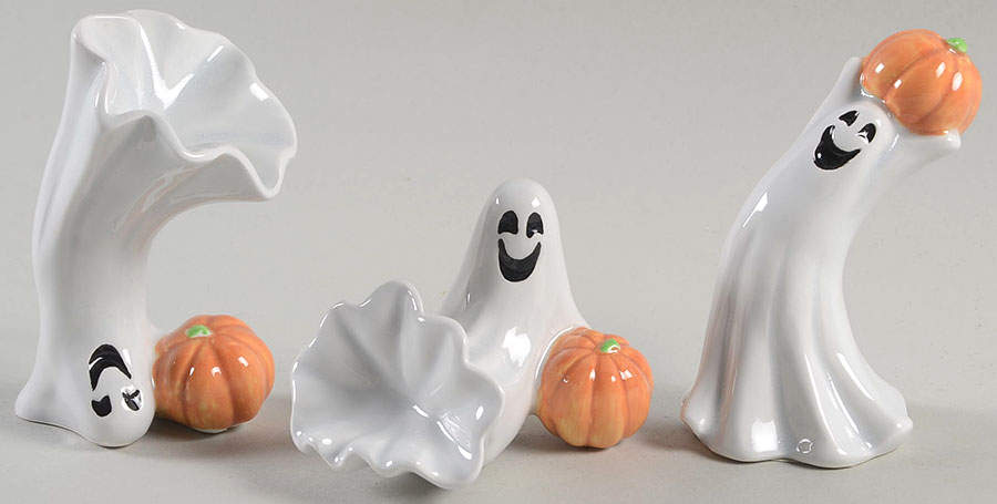 Halloween Celebrating Ghosts Figurine Tumbler - Set of 3 by Fitz & Floyd-1