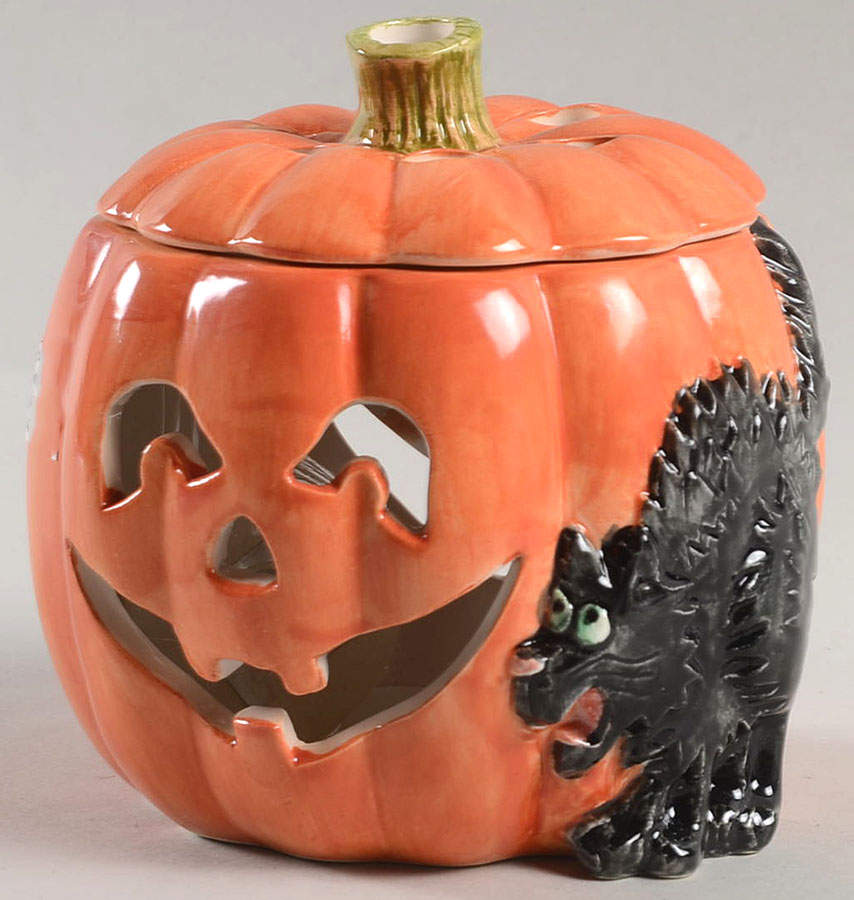 Halloween Candle Votive & Lid by Fitz & Floyd-1