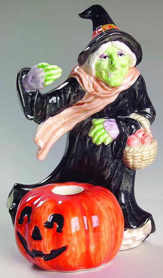 Halloween 6" Candlestick by Fitz & Floyd-1