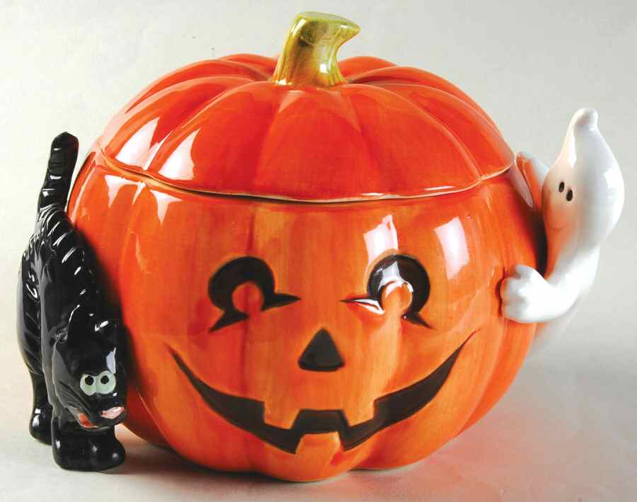 Halloween Candy Jar & Lid by Fitz & Floyd-1