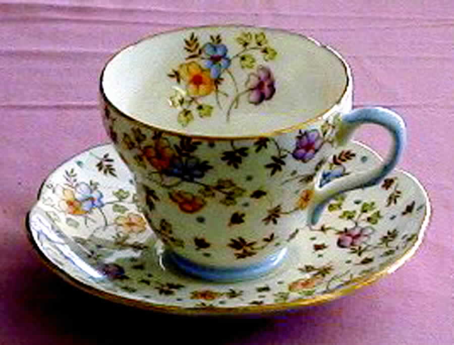 V2773 Footed Cup & Saucer Set by Foley-1