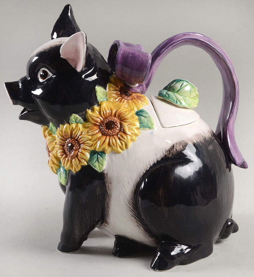 Hampshire Hog Teapot & Lid by Fitz & Floyd-1