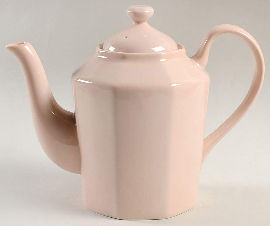 Total Color Shell Peach (Octagonal) Coffee Pot & Lid by Fitz and Floyd-1