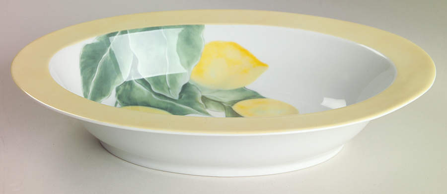 Lemons 11" Oval Vegetable Bowl by Fitz & Floyd-1