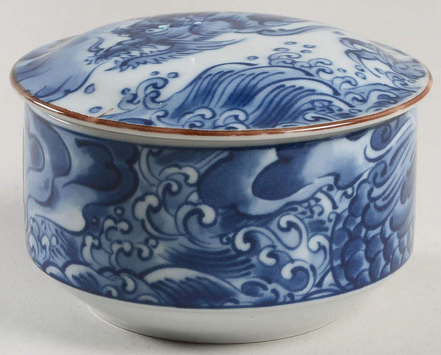 Sea Dragon 3" Round Box & Lid by Fitz & Floyd-1