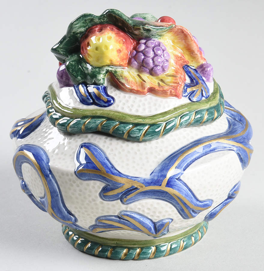 Florentine Fruit Lid for Small Candy Box by Fitz and Floyd-1