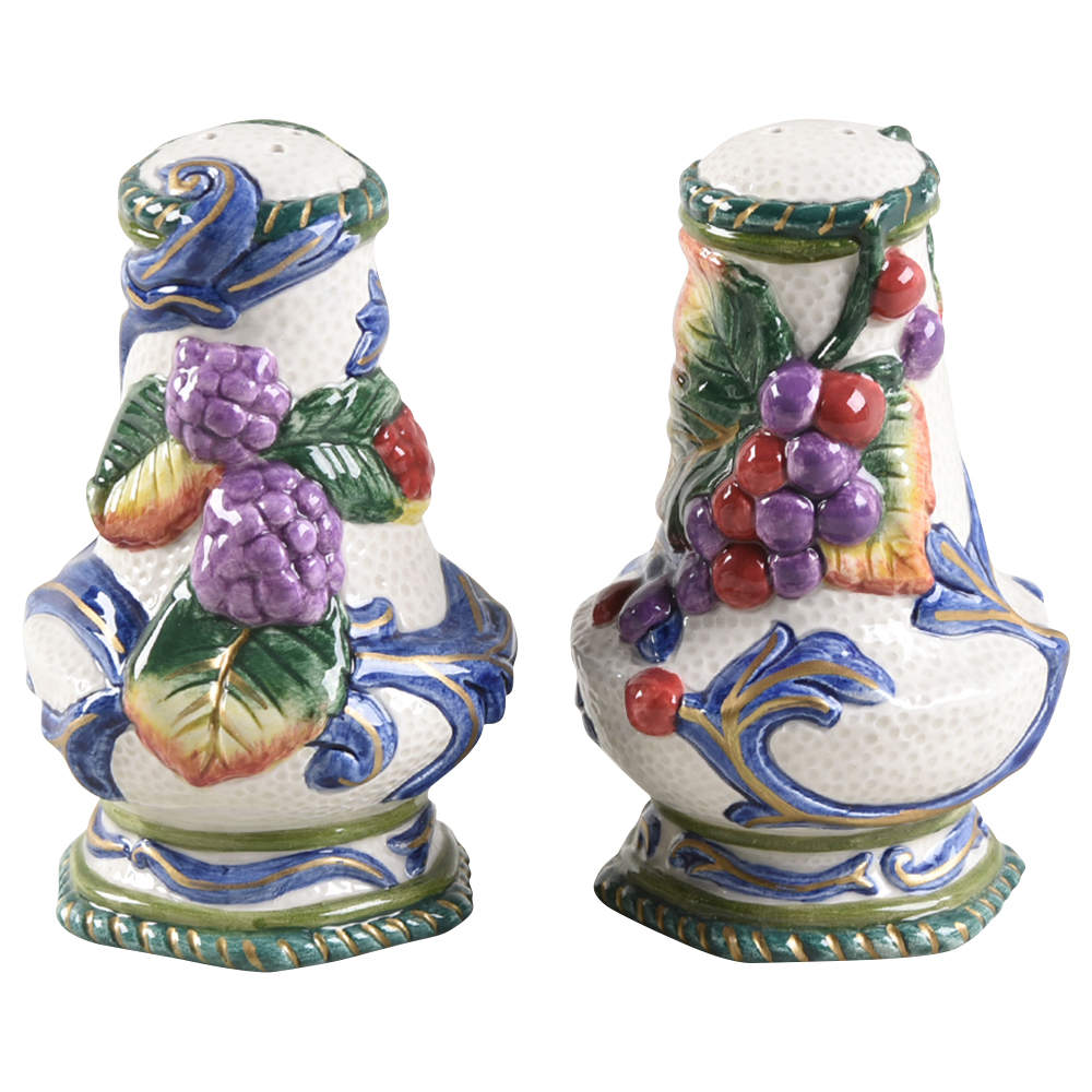 Florentine Fruit Salt & Pepper Set by Fitz and Floyd-1