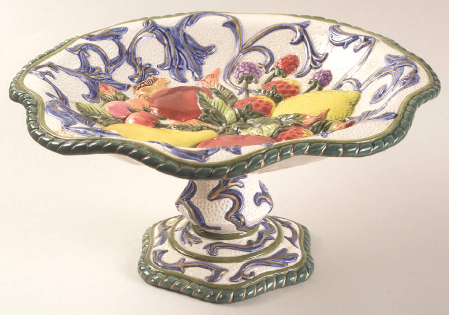 Florentine Fruit Round Compote (Height X Width) by Fitz and Floyd-1