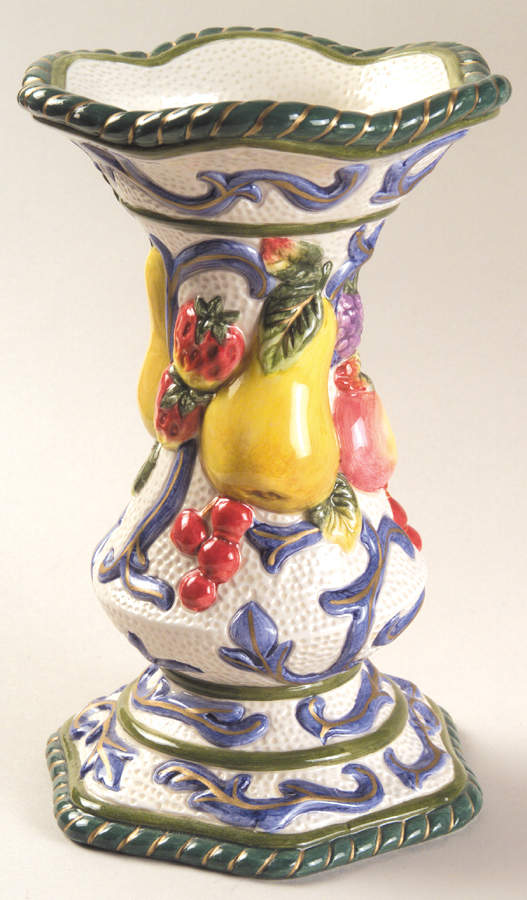 Florentine Fruit 7" Pillar Candleholder by Fitz and Floyd-1