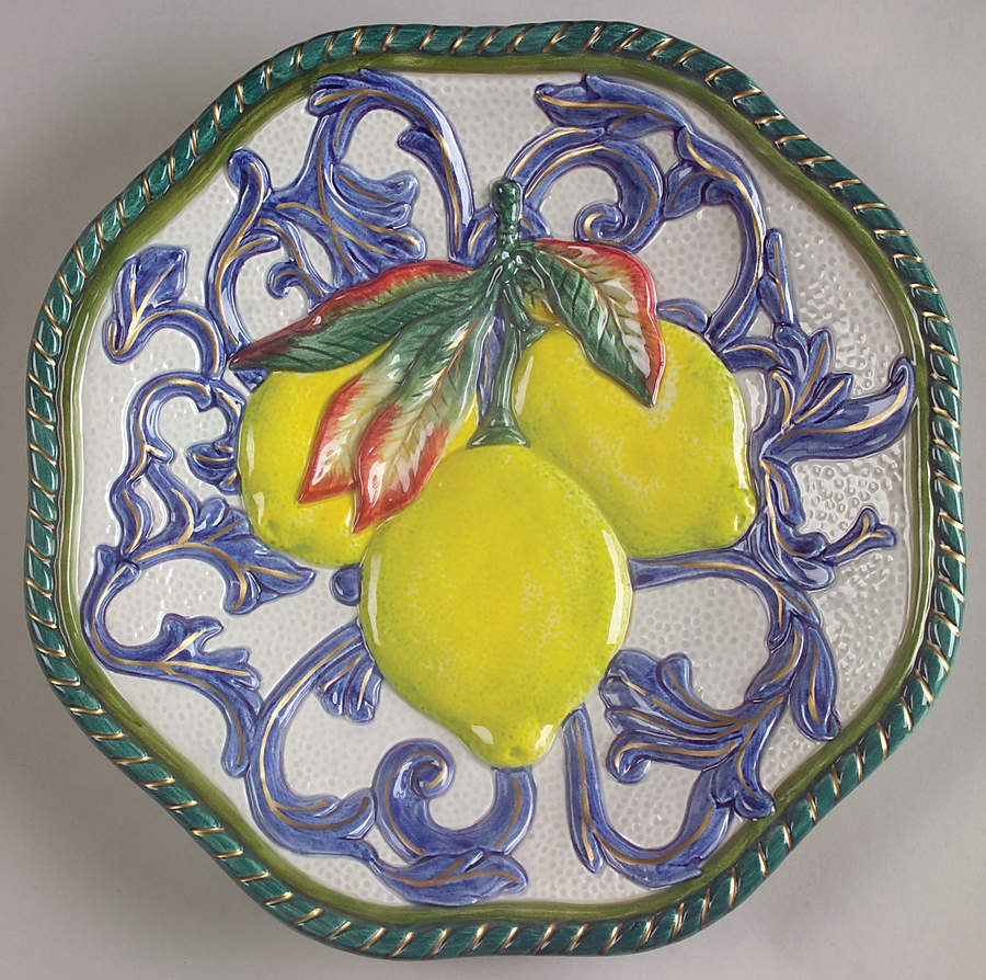 Florentine Fruit Canape Plate by Fitz and Floyd-1