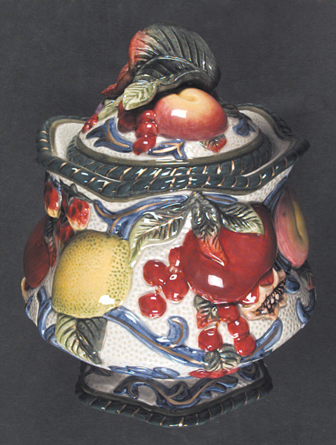 Florentine Fruit Medium Canister & Lid by Fitz and Floyd-1