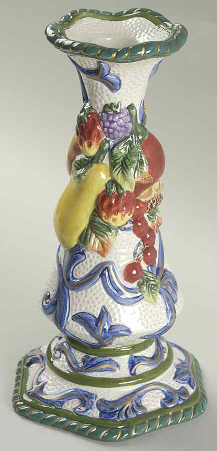 Florentine Fruit 8" Pillar Candleholder by Fitz and Floyd-1