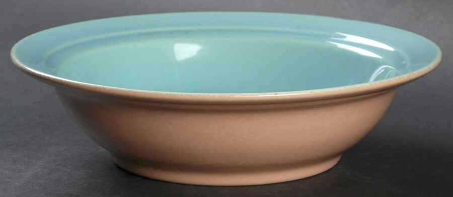 Montecito Celadon Coral Rim Cereal Bowl by Franciscan-1