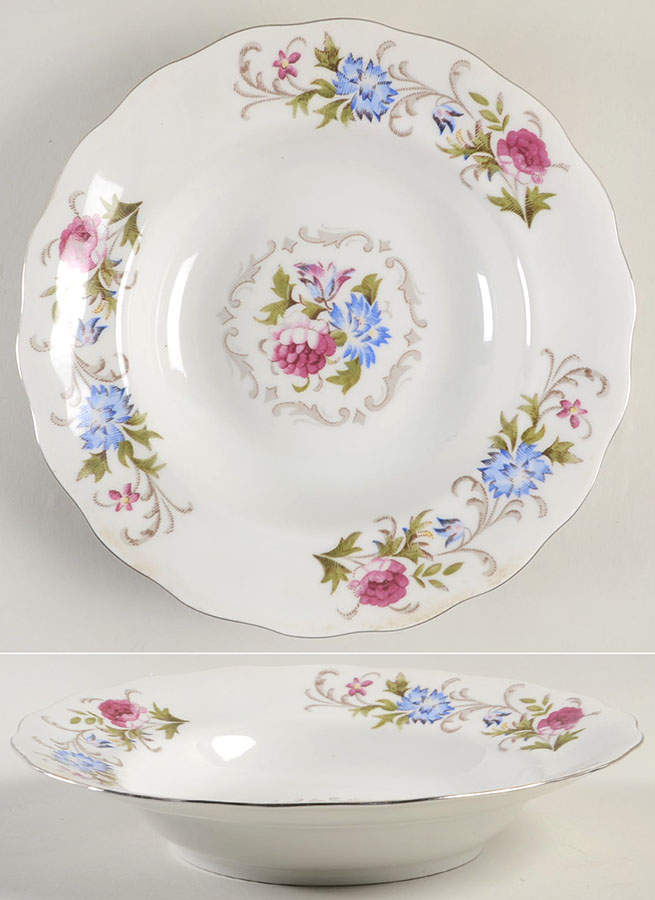Summer Garden Rim Soup Bowl by Favolina-Karolina-1