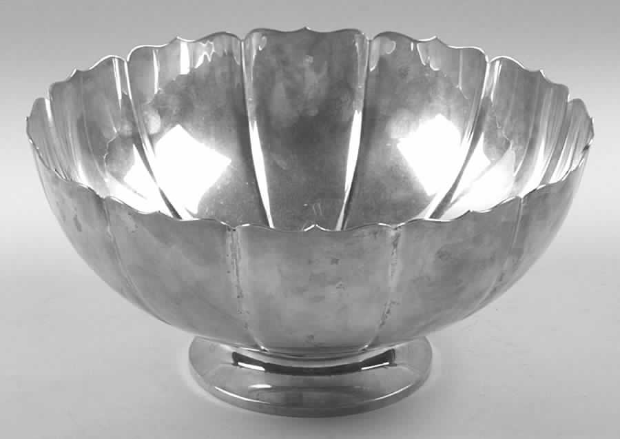 Dublin (Sterling, Hollowware) Large Footed Fruit Bowl by Fisher Silversmiths-1