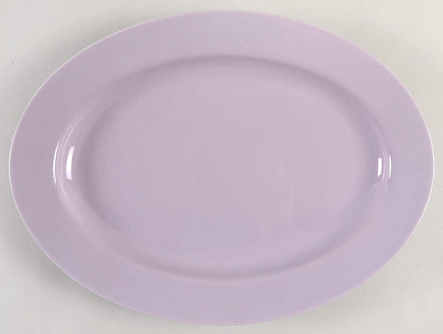 Total Color Spectrum Lilac 14" Oval Serving Platter by Fitz & Floyd-1