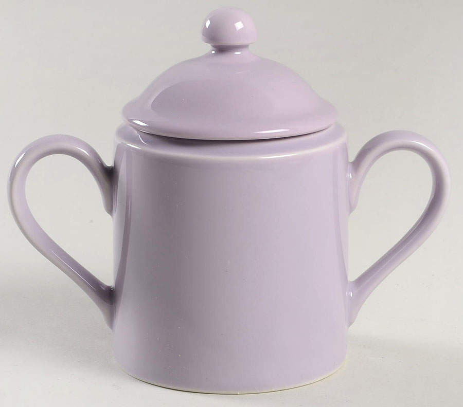 Total Color Spectrum Lilac Sugar Bowl & Lid by Fitz & Floyd-1