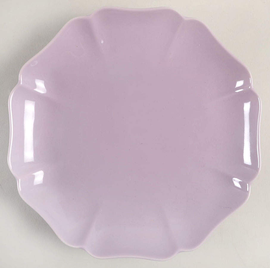 Total Color Spectrum Lilac Scalloped Luncheon Plate by Fitz & Floyd-1