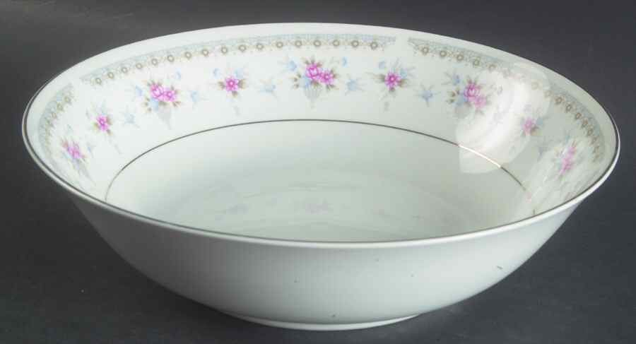 Heather (Gold Trim) 9" Round Vegetable Bowl by Fine China of Japan-1