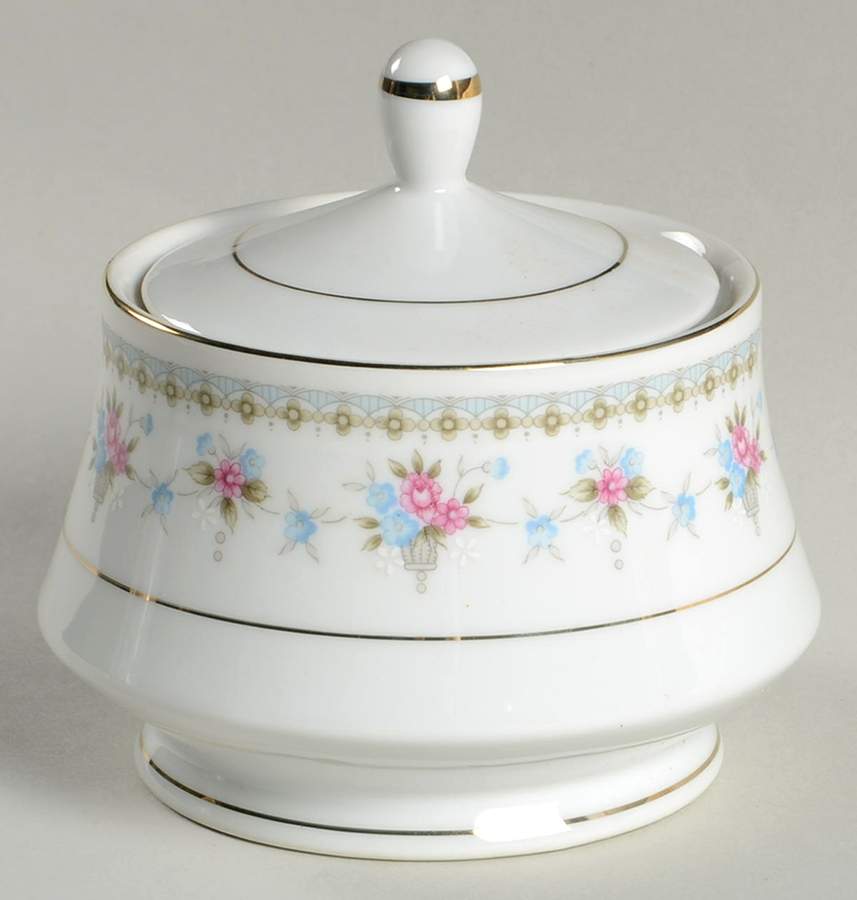 Heather (Gold Trim) Sugar Bowl & Lid by Fine China of Japan-1