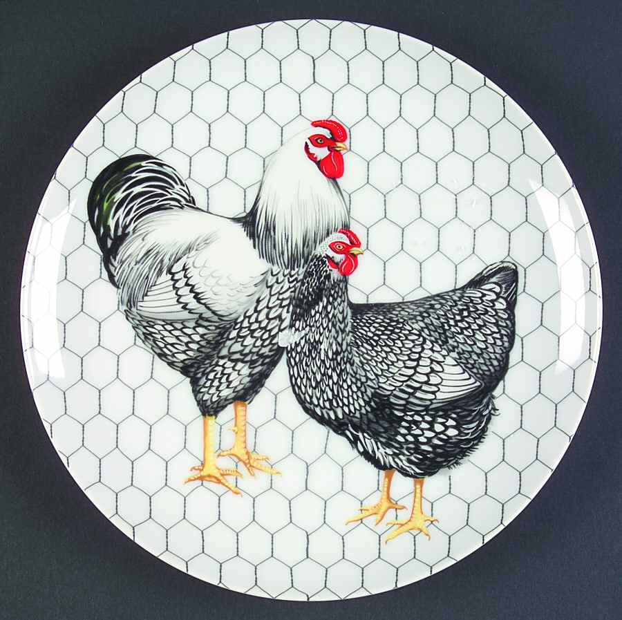 Chicken Coop Luncheon Plate by Fitz & Floyd-1