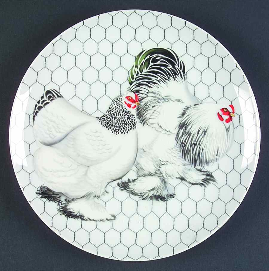 Chicken Coop Luncheon Plate by Fitz & Floyd-1