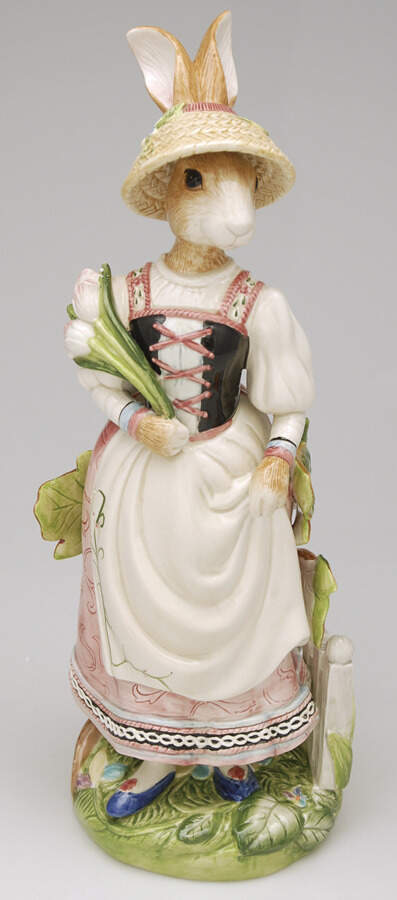 Old World Rabbits Large Rabbit Figurine by Fitz & Floyd-1