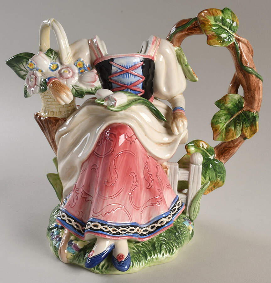 Old World Rabbits Teapot No Lid by Fitz & Floyd-1
