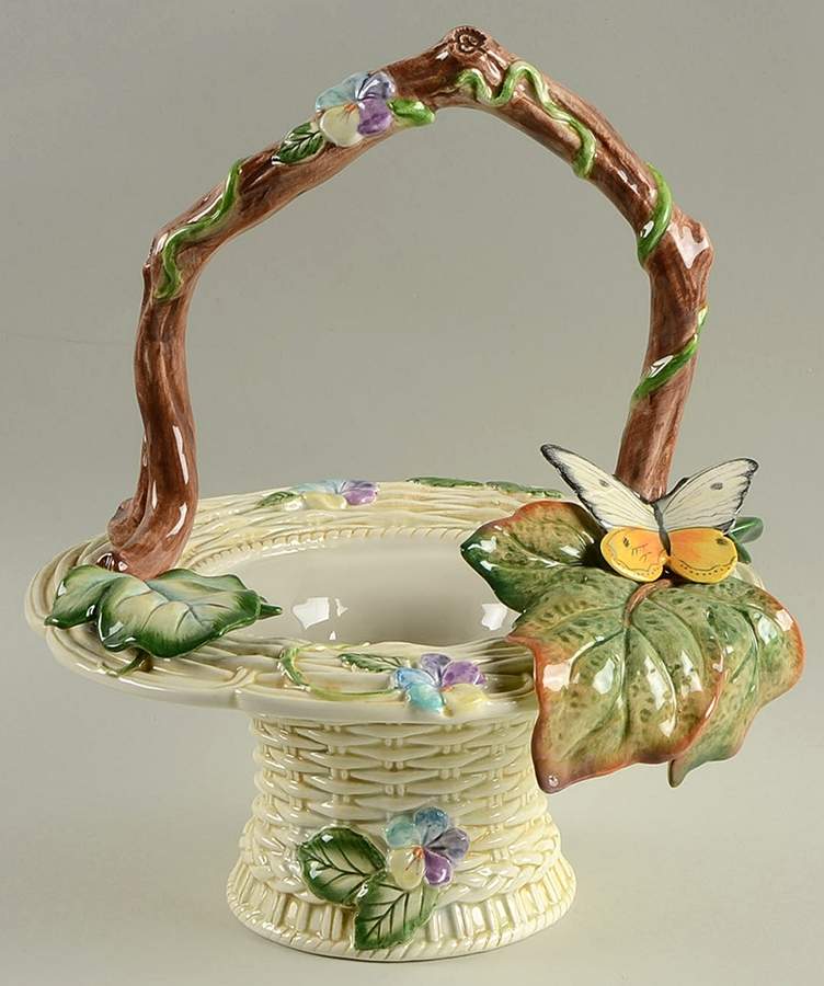 Old World Rabbits Large Basket by Fitz & Floyd-1