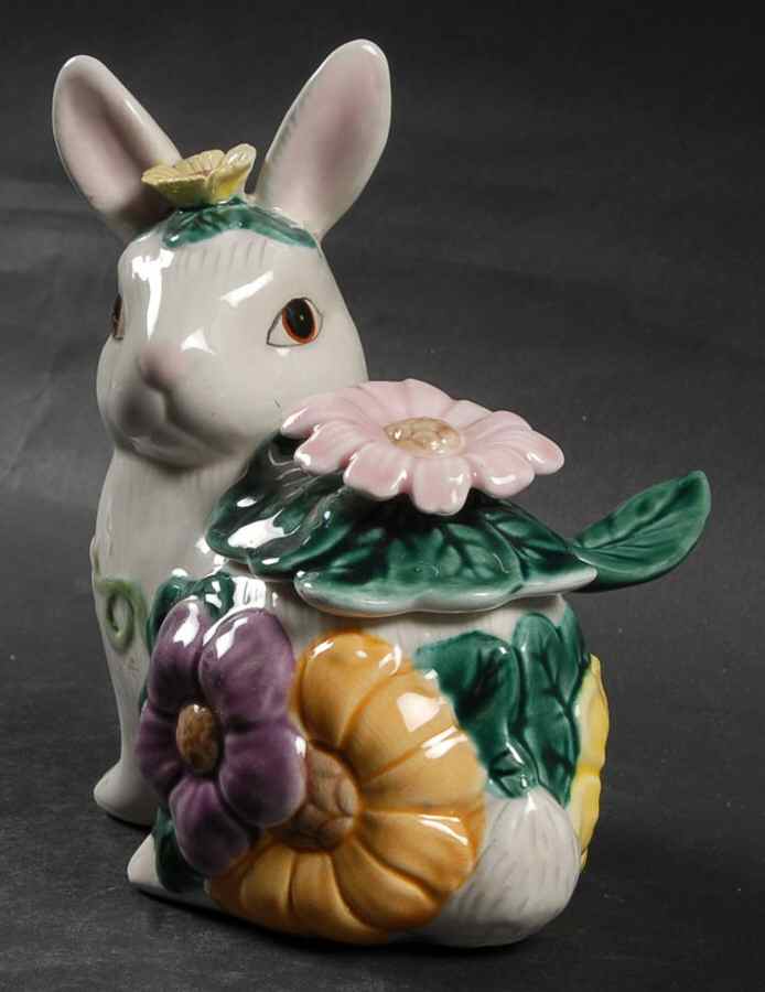 Floral Garden Figural Sugar Bowl & Lid by Fitz & Floyd-1