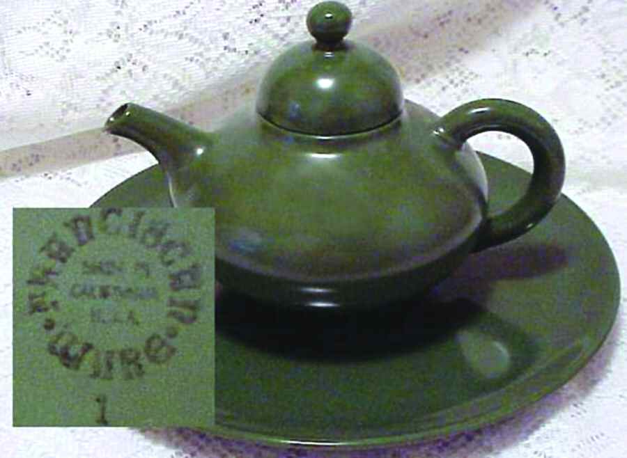 El Patio Green (Dark Green) Teapot & Lid by Franciscan-1