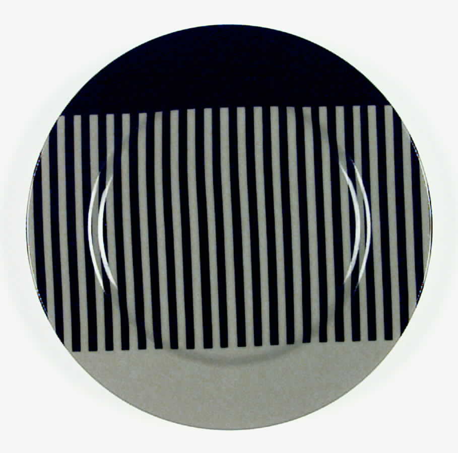 Reprise Black and Taupe Bread & Butter Plate by Fitz and Floyd-1